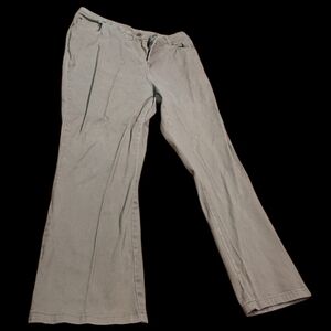 18W Women's Venezia Vitale Stone Khaki Bootcut Flare Jean Pants
